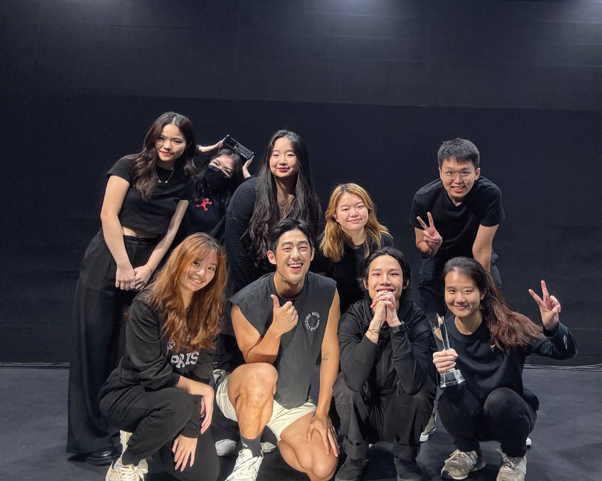 On the final day of production, the teams captured the auditorium scenes at TRCC Black Box by incorporating location recording, boom, and lapel miking, culminating in a group photo featuring the talented actor, Ryan Ang.