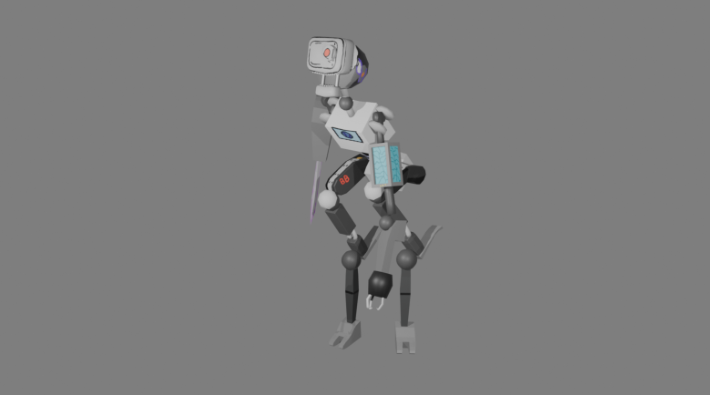 Here is the 3D model that Alfie made, based off the concept that Jia Wei created. This model was used for one of our enemies in the game.