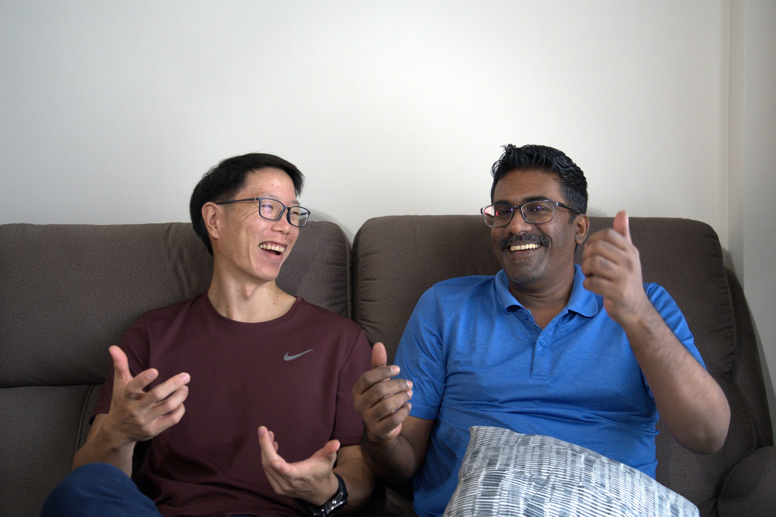 An image where we caught Mr Krishna Raj and Mr Joel Seet interacting and just reminiscing their memories together.