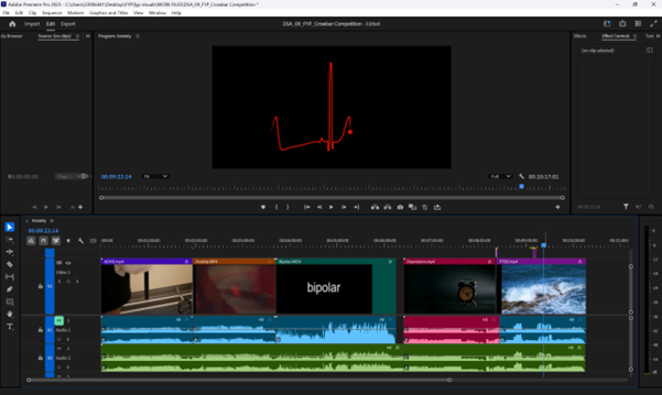 Editing and mixing process of our whole soundscape