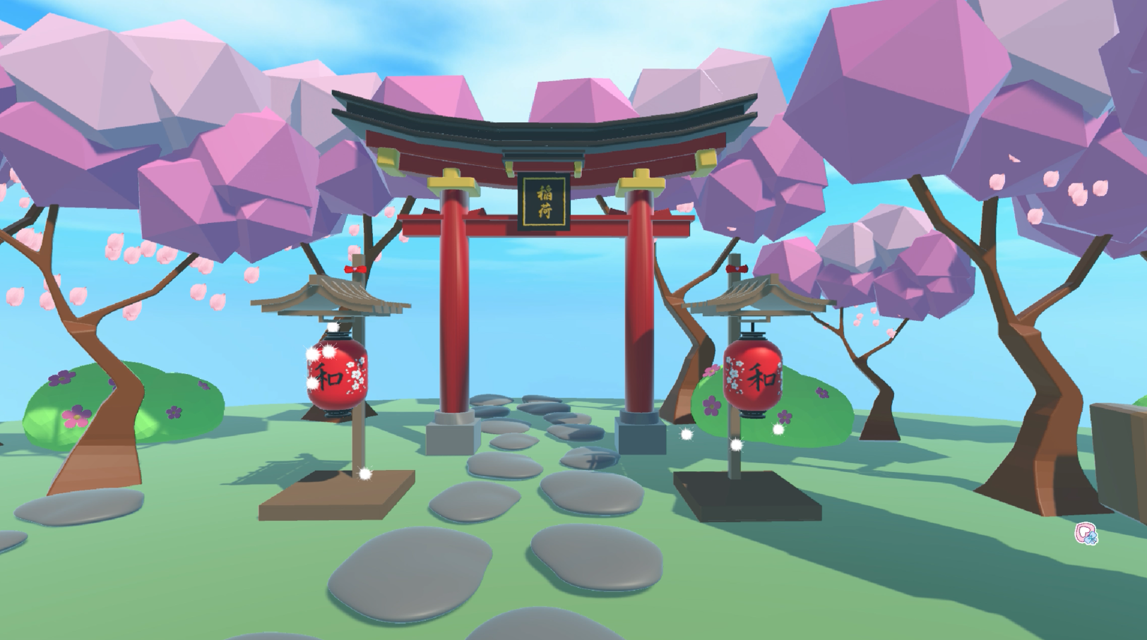 Torii Gate and Lanterns Assets