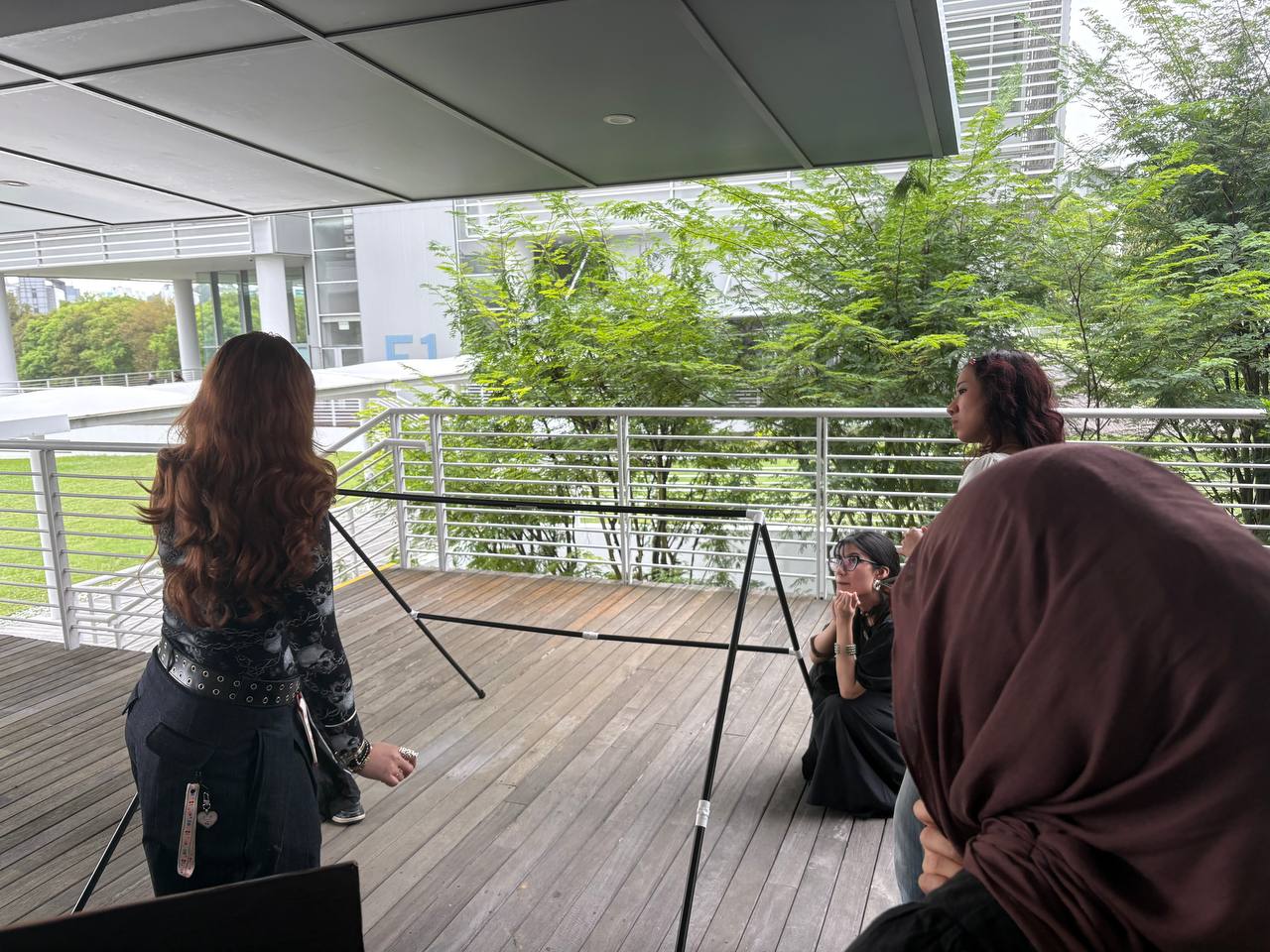 discussing with our clients on our sets and how to make them better